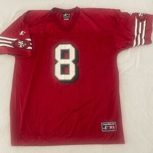 Steve Young #8 San Francisco 49ers NFL Logo Athletic Jersey Men's XL